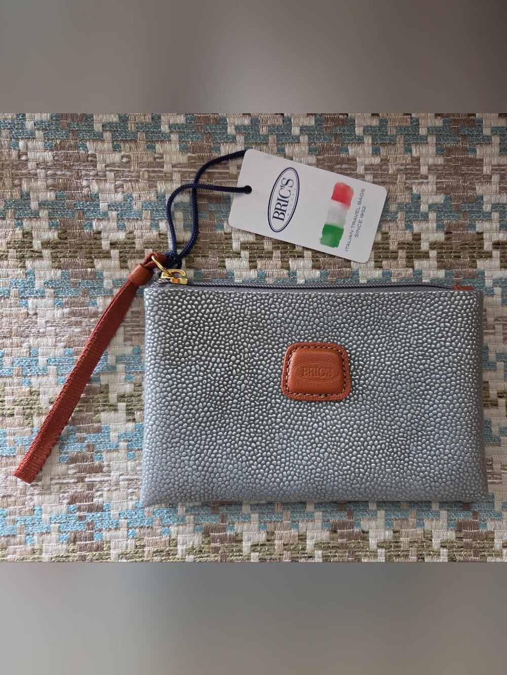 Bric's Silver Necessaire Wristlet NWT